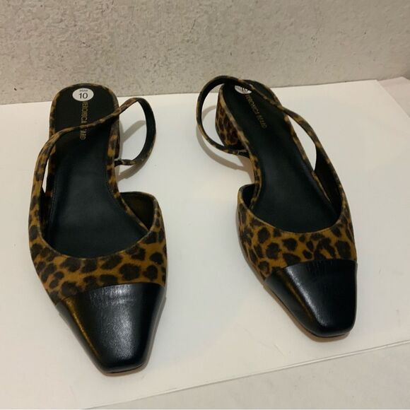 Veronica Beard Cecile Slinback Pumps Leopard Print Size 10 - Picture 3 of 11